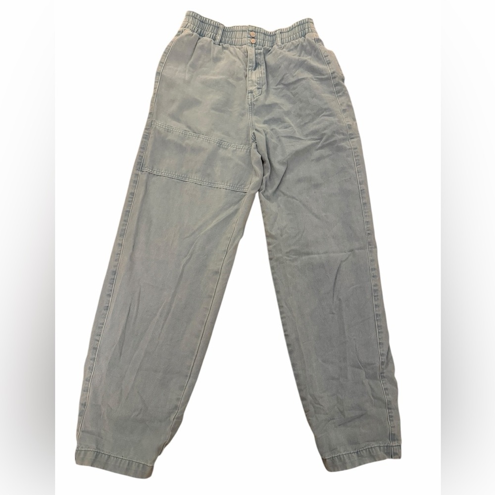 L.F Markey womens high waisted snap cuffed barrel cargo jeans trousers 29” 8/10